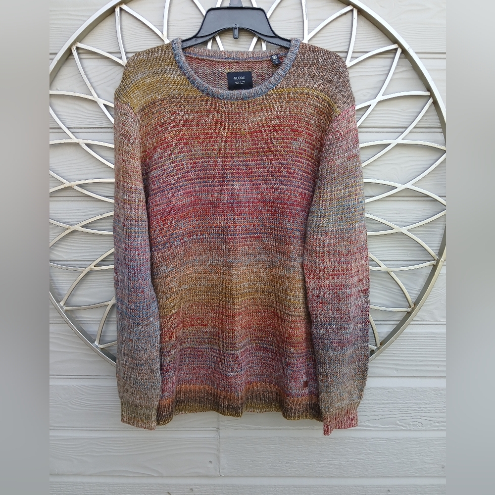 Globe Multicolor Knit Sweater with Leather Patch